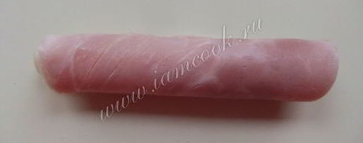 Шаг 7: закуски из ветчины и спаржи