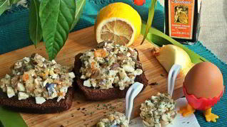 Рецепт Закуски Скумбрия с яйцом