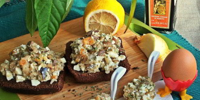 Рецепт закуски скумбрия с яйцом