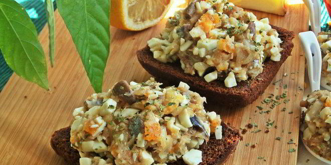 Рецепт закуски скумбрия с яйцом