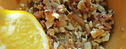 Шаг 11: закуски скумбрия с яйцом