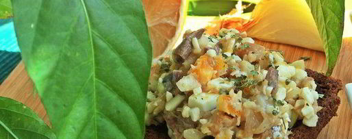 Шаг 14: закуски скумбрия с яйцом