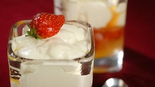 Рецепт Апельсинового заливного с клубникой