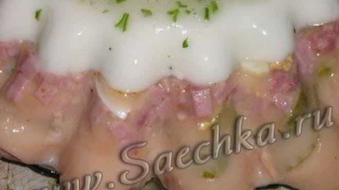 Рецепт Двухцветного заливного с ветчиной