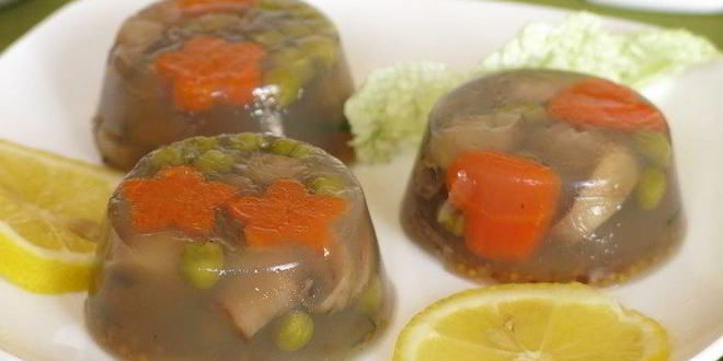 Рецепт грибного заливного постного