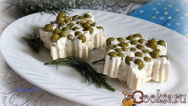 Рецепт Новогоднего заливного из кальмаров