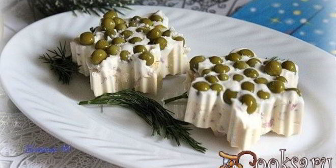 Рецепт новогоднего заливного из кальмаров