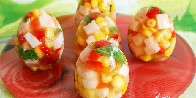 Рецепт яиц фаберже — заливного в яичной скорлупе