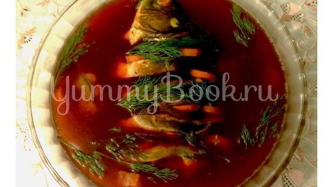 Рецепт Заливного из карпа с буряком