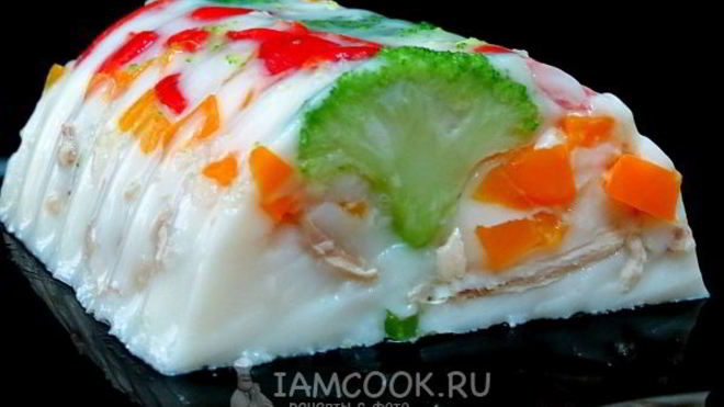 Рецепт Заливного из курицы с брокколи
