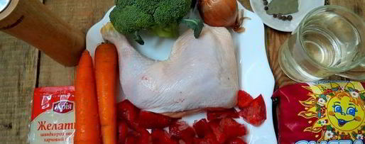 Шаг 2: заливного из курицы с брокколи