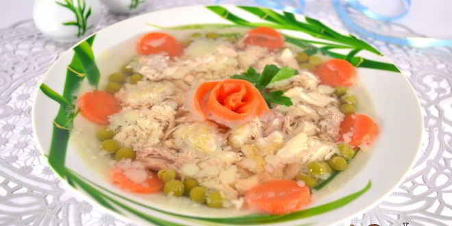 Рецепт заливного из курицы со свининой в мультиварке