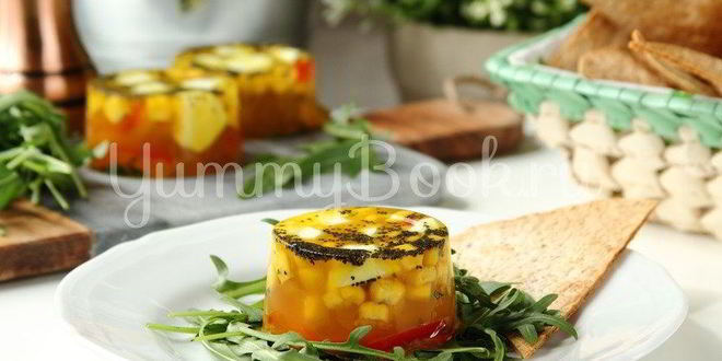 Рецепт заливного из овощей с сыром моцарелла