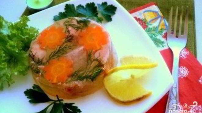 Рецепт Заливного из семги