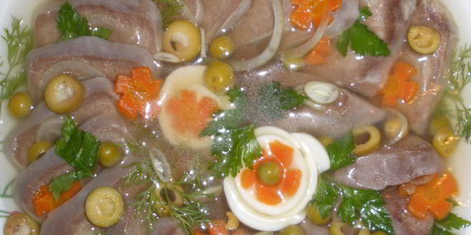 Рецепт заливного из свиного языка