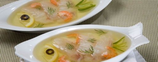 Шаг 2: заливного с морским окунем