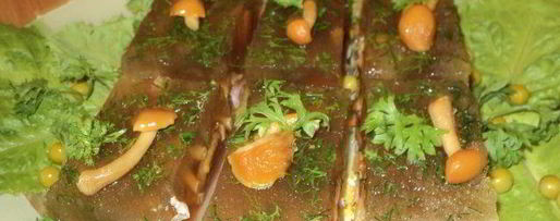 Шаг 2: заливного с ветчиной и опятами