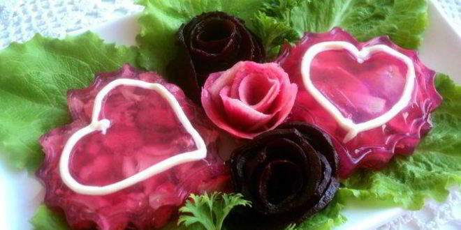 Рецепт заливного сердечки