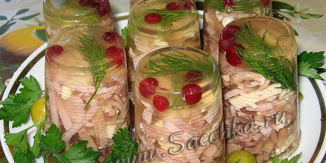 Рецепт заливного в стаканчике