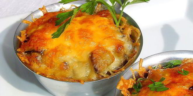 Рецепт баклажанового жульена