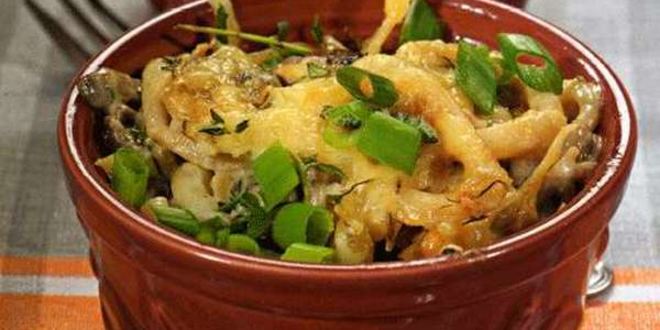 Рецепт грибного жульена с кальмарами в духовке