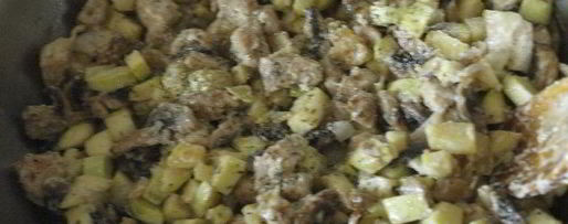 Шаг 4: лодочек из кабачков с жульеном и курицей