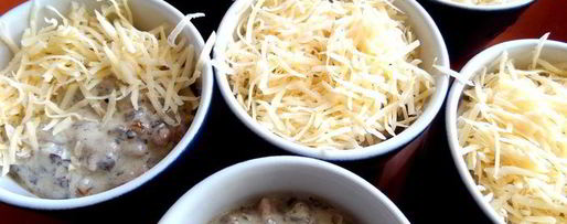 Шаг 18: сливочного жульена с ветчиной и грибами