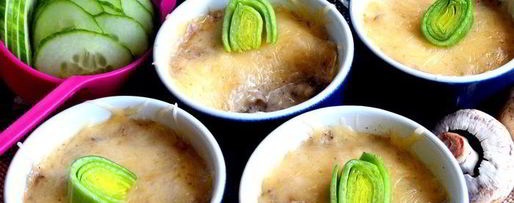 Шаг 22: сливочного жульена с ветчиной и грибами