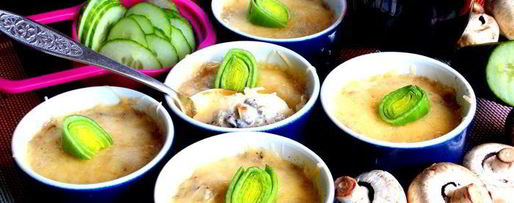 Шаг 25: сливочного жульена с ветчиной и грибами