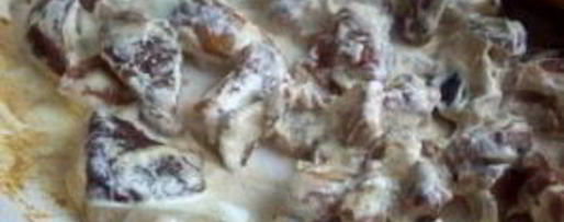 Шаг 1: жульена с грибами и баклажанами