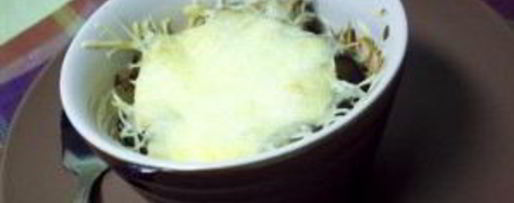 Шаг 7: жульена с грибами и баклажанами