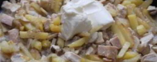 Шаг 5: жульена с грибами и картофелем