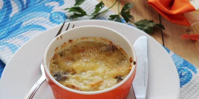 Рецепт жульена с грибами и сливками грибной