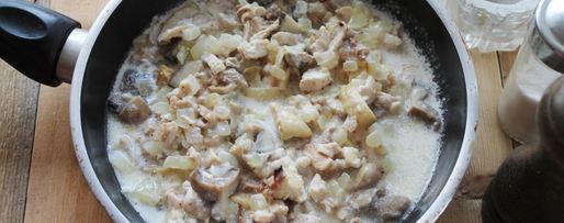 Шаг 2: жульена с грибами и сливками грибной