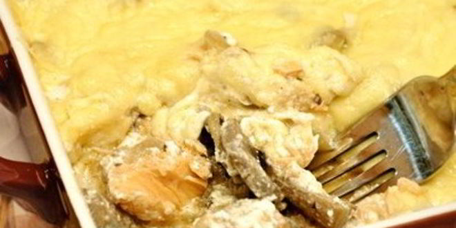 Рецепт жульена с рыбой и грибами