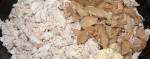 Шаг 1: жульена в блинных мешочках