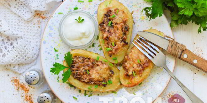 Рецепт жульена в картошке