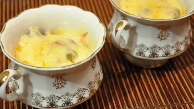 Рецепт Жюльена из морепродуктов