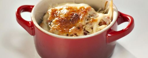 Шаг 3: жюльена с беконом и грибами