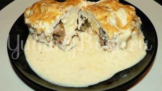 Рецепт Жюльена с куриным филе и грибами