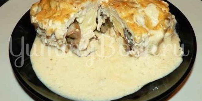 Рецепт жюльена с куриным филе и грибами