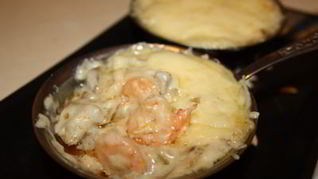 Рецепт Жюльена с мидиями и креветками