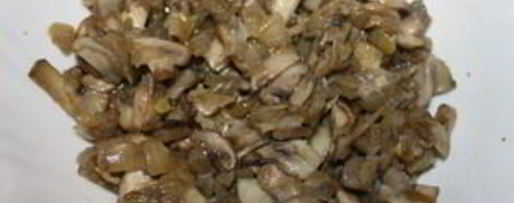 Шаг 1: жюльена с мидиями и креветками